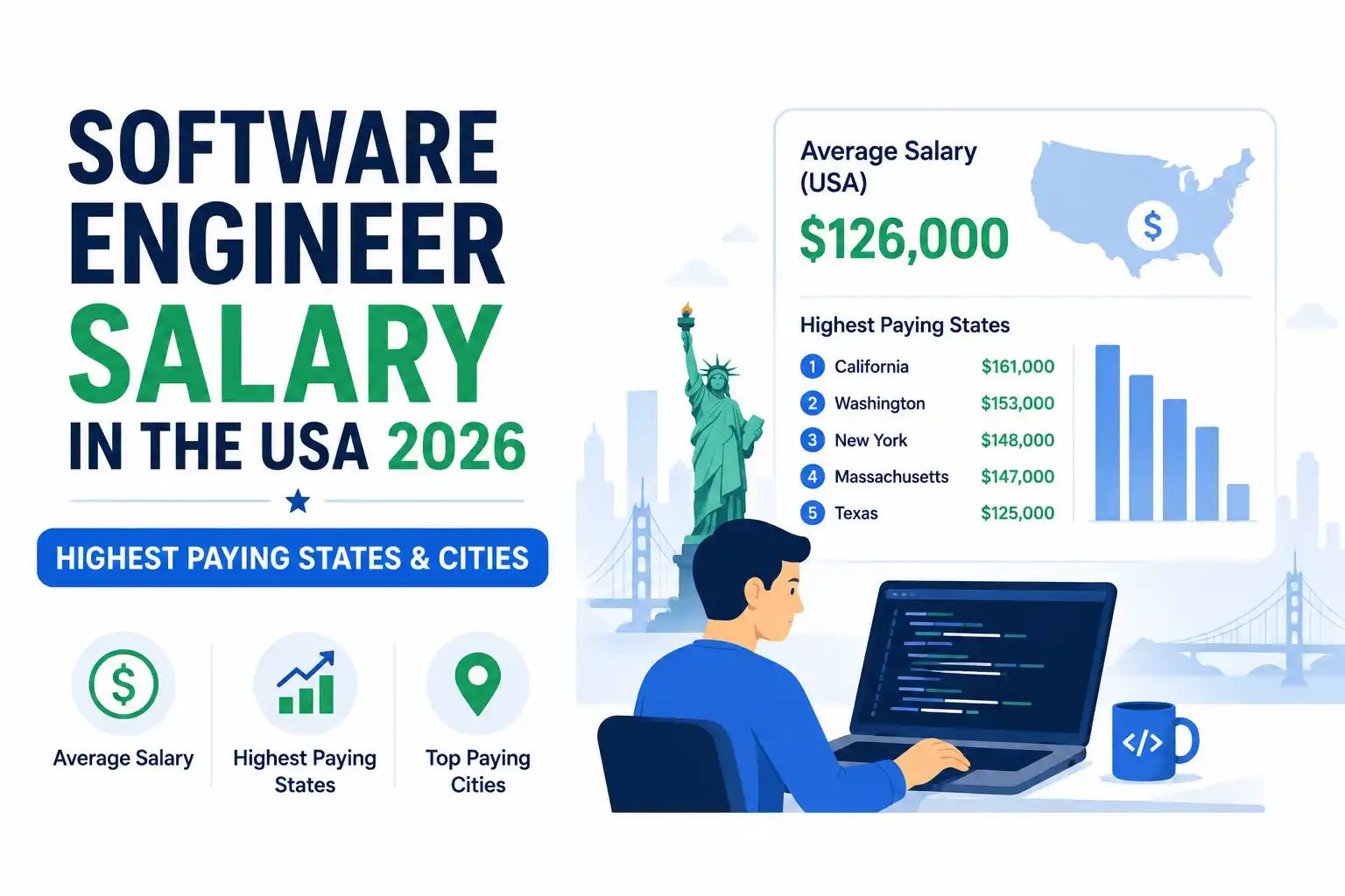 Software Engineer Salary in the USA 2026 Highest Paying States & Cities