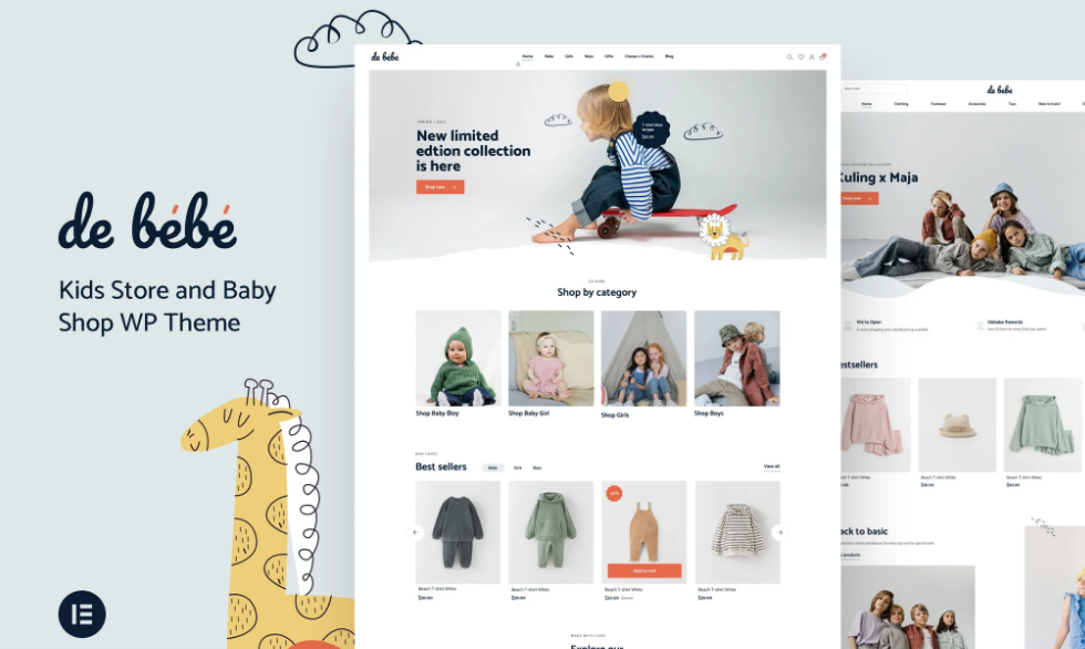 Debebe Baby Shop, Children & Kids WooCommerce Theme Free Download (GPL Licensed)