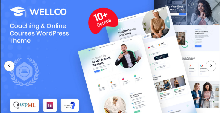 Wellco Coaching & Online Courses WordPress Theme Free Download (GPL Licensed)