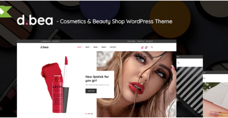 DBea Cosmetics & Beauty Shop WordPress Theme 1 nishulk.in theme
